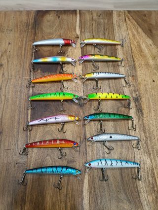 (8gr) señuelos pesca spinning caña carrete muestra