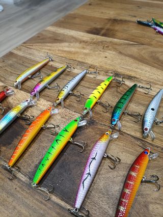 (8gr) señuelos pesca spinning caña carrete muestra