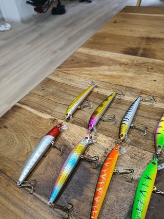 (8gr) señuelos pesca spinning caña carrete muestra