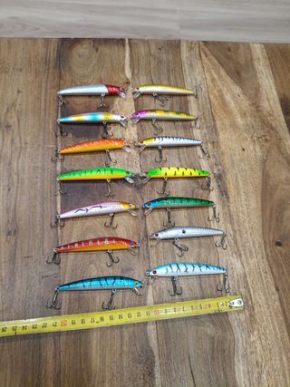 (8gr) señuelos pesca spinning caña carrete muestra