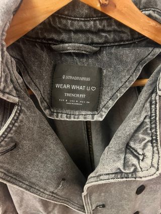 Gabardina vaquera gris