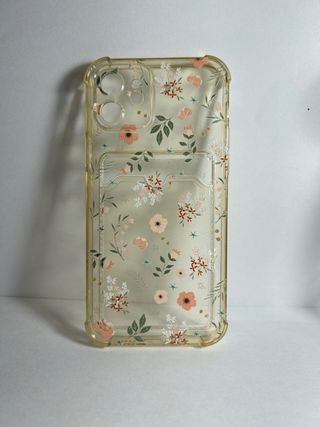 Funda iPhone 12 floral transparente