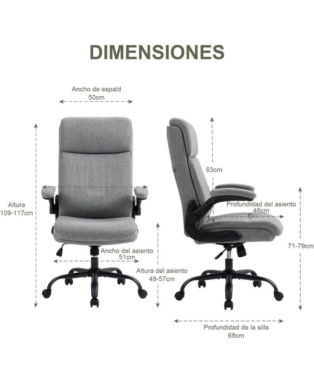 Silla de oficina ergonómica CASTLOVE