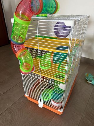 Gabbia per criceti con accessori
