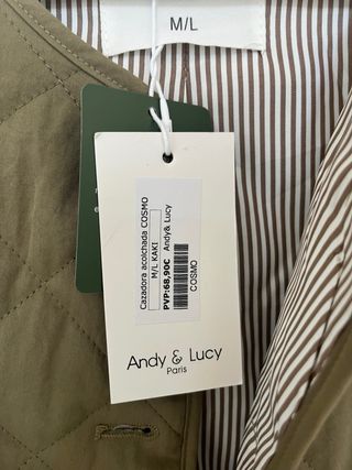 Cazadora acolchada Andy & Lucy verde oliva