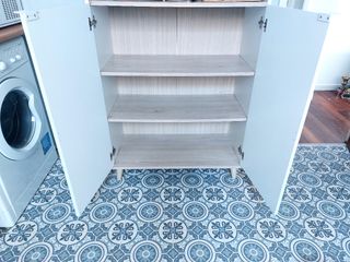 Mueble Alacena Blanco y Madera