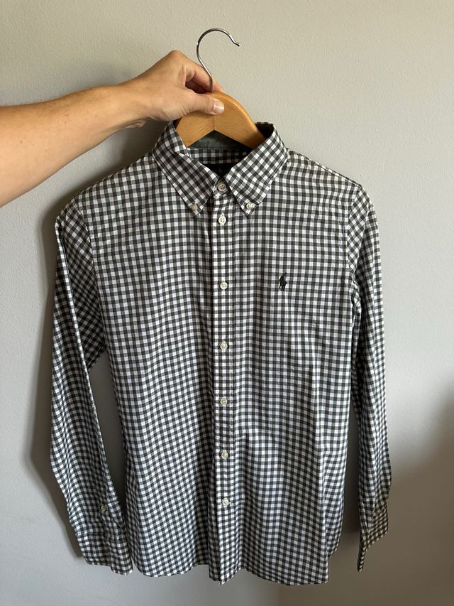 Camisa Polo Ralph Lauren cuadros verde mujer
