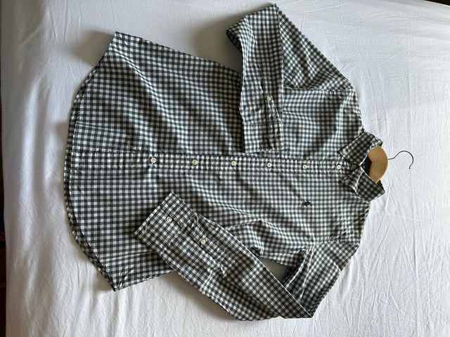 Camisa Polo Ralph Lauren cuadros verde mujer
