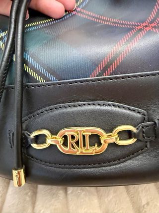 Conjunto Bolso Cartera Ralph Lauren Tartán