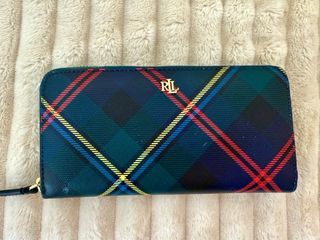 Conjunto Bolso Cartera Ralph Lauren Tartán