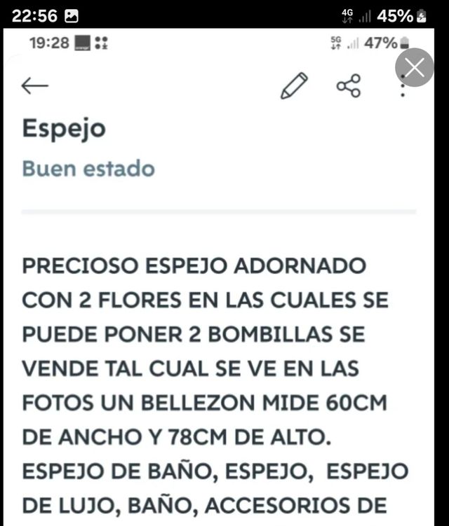 ESPEJO DE BAÑO VINTAGE