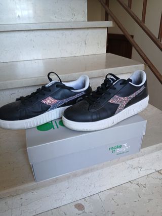 Scarpe Diadora Donna Nere Glitter