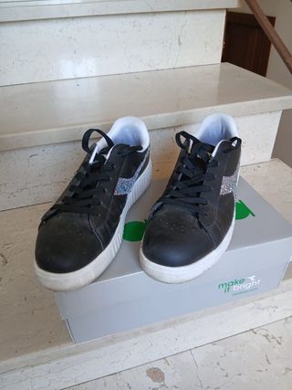 Scarpe Diadora Donna Nere Glitter