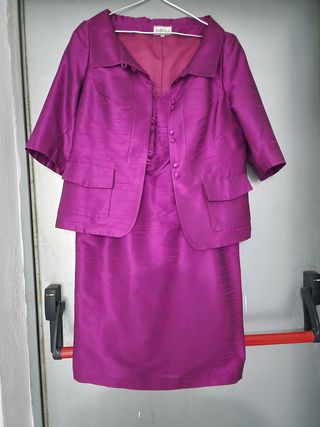 Conjunto Falda y Chaqueta blanca y negro 