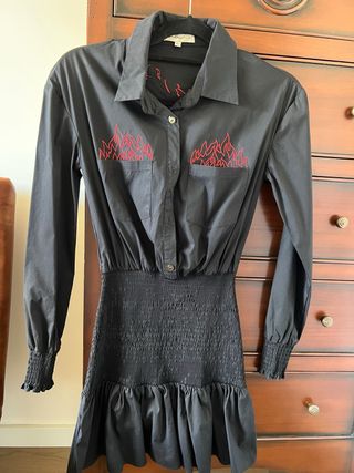 Vestido Adara Camaleónica Negro