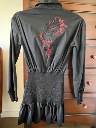 Vestido Adara Camaleónica Negro
