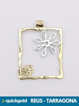 035-03-00680 COLGANTE ORO DE 18K  FLORES