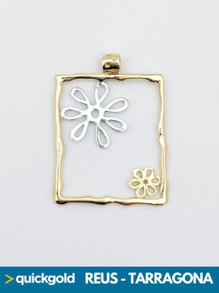 035-03-00680 COLGANTE ORO DE 18K  FLORES