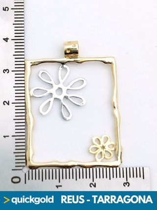 035-03-00680 COLGANTE ORO DE 18K  FLORES