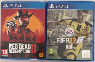 Lote 2 Juegos PS4: Red Dead Redemption 2 y FIFA 17