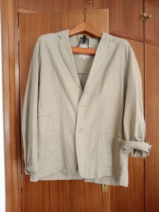 Americana beige hombre