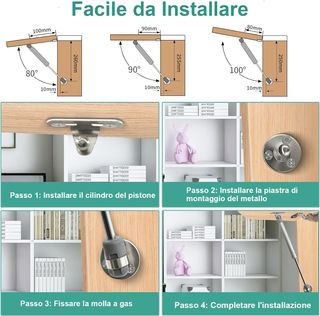 4pcs Amortiguadores Resorte de Gas Puertas Cocina
