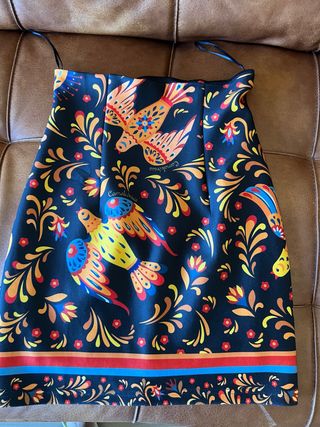 Falda Eladia Camaleónica Negra Multicolor