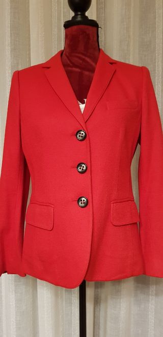 Blazer Lana Caramelo Rojo