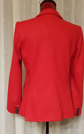 Blazer Lana Caramelo Rojo