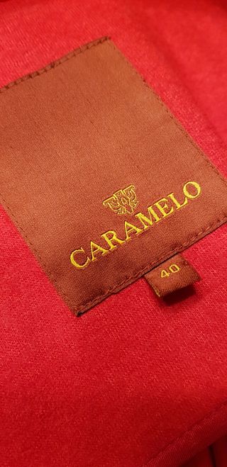 Blazer Lana Caramelo Rojo