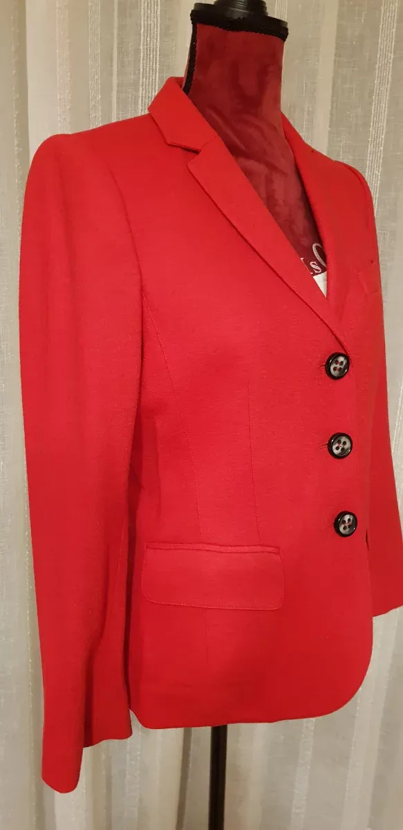 Blazer Lana Caramelo Rojo