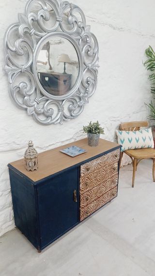 Espejo decorativo plateado