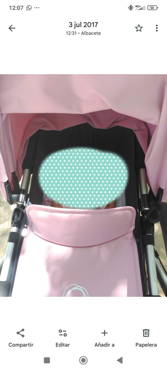 Carro Bugaboo Cameleon 3 con muchos accesorios.