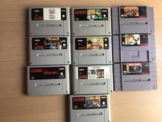 Pack 10 juegos SNES: Stunt Race, NBA, etc.