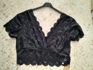 Chaleco negro encaje