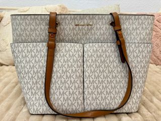 Bolso Michael Kors Blanco y Marrón - auténtico