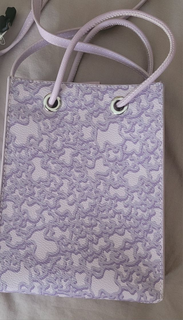 Bolso mini Tous Kaos Morado. También bandolera.