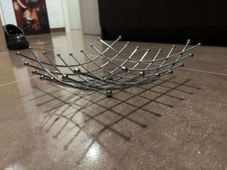 Cesta Frutero Metálico Plateado