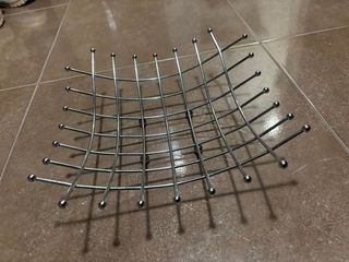 Cesta Frutero Metálico Plateado