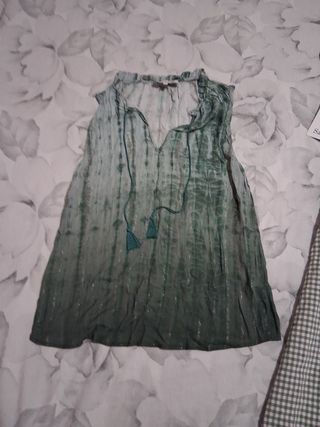 Jersey verde y turquesa con brillos