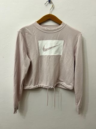 Felpa Nike Rosa Chiaro Cropped