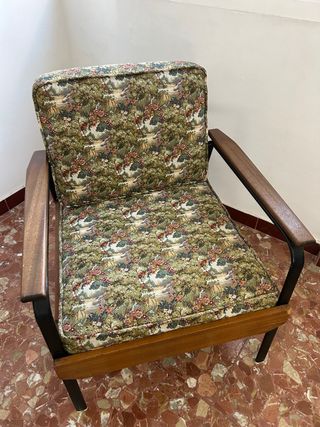 Sillón vintage estampado floral