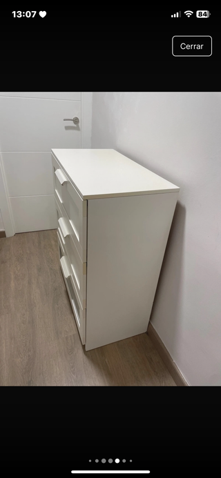 comoda cajones ikea blanca modelo BRIMNES