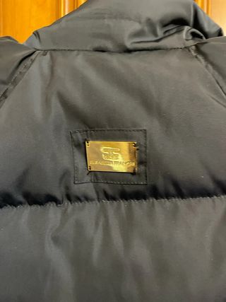 Elisabetta Franchi Gilet Piumino Smanicato Blu