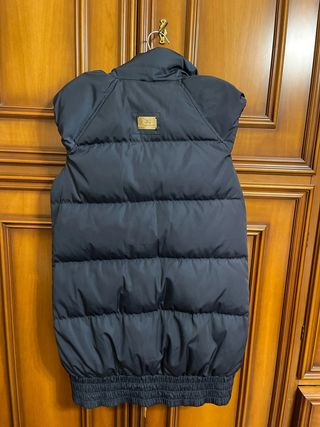Elisabetta Franchi Gilet Piumino Smanicato Blu