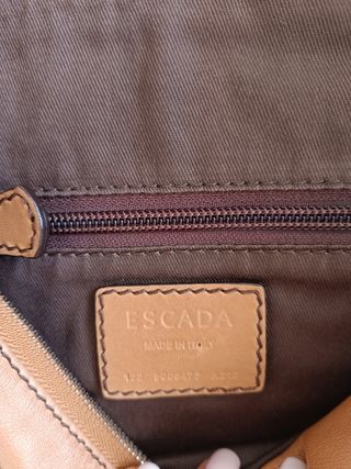 Bolso Escada Marrón , piel natural