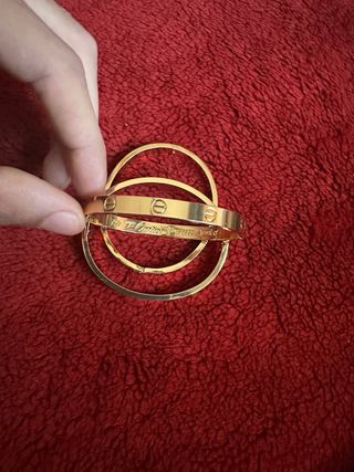 3 Pulseras Cartier Bañadas en Oro