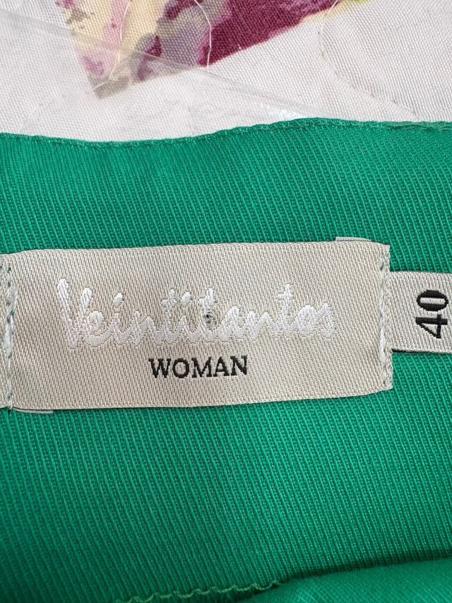 Vestido verde talla 40 con cinturón