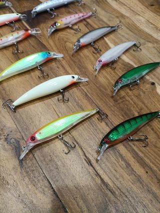 señuelos pesca 12gr spinning muestras caña carrete