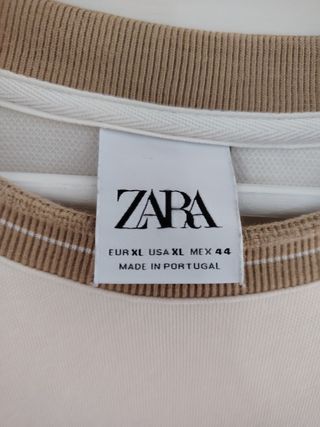 Camiseta Zara bicolor talla XL